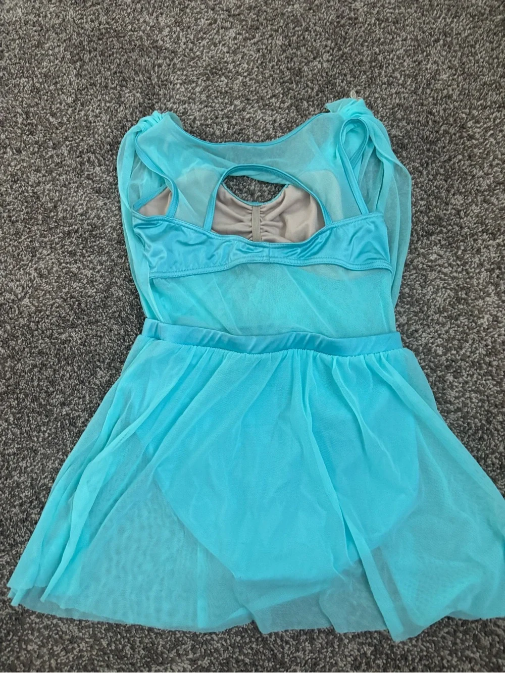 Beautiful blue leotard/dance costume with bead detail